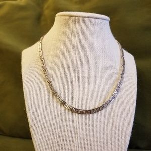 Sterling Silver Greek Key Necklace